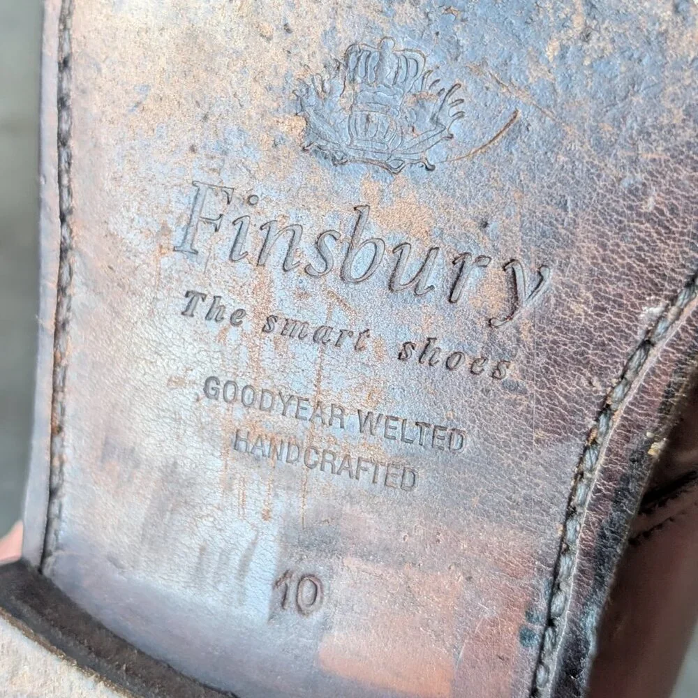 Finsbury Beckett Brown Leather Single Monk Strap Dress Shoes size 10